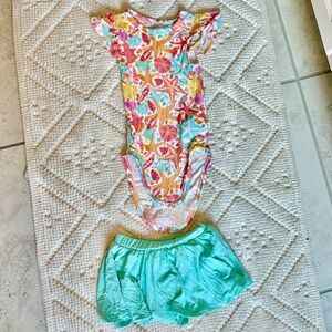 Posh Peanut Sandy 2pc Onesie with Skirt 12-18mo